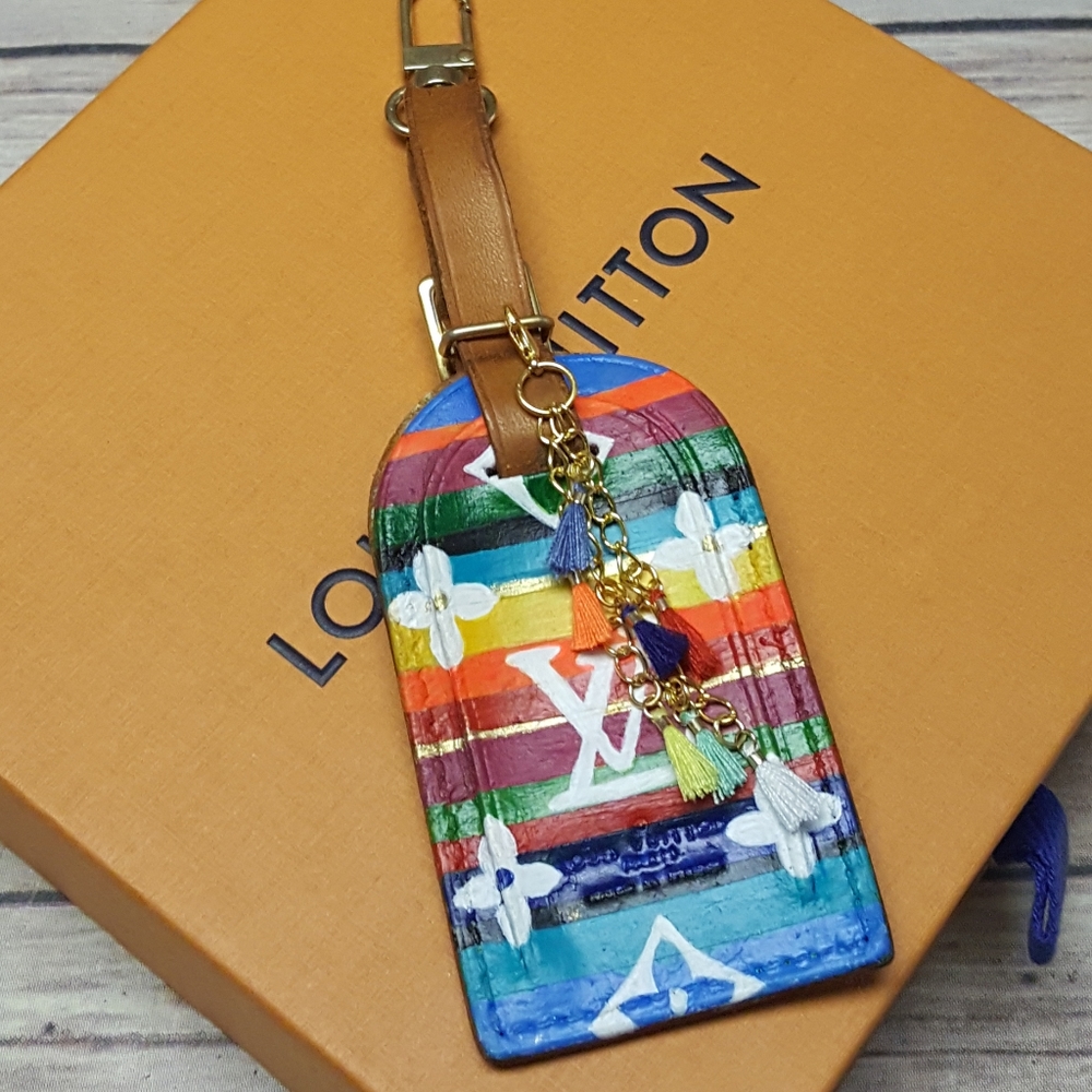 SOLD   Louis Vuitton Luggage Tag Bag Charm